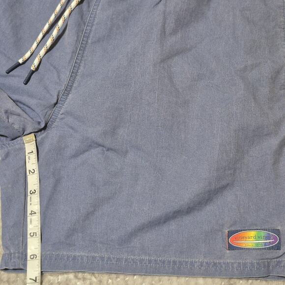 Vineyard Vines Island Chappy Swim Trunk Blue Stripe Lined Board Short XL Pockets - Picture 5 of 10